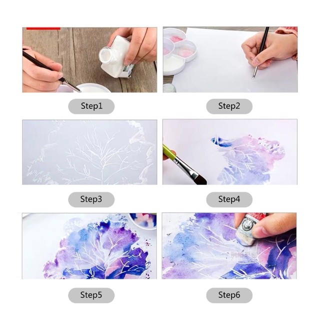 30ml Art Masking Fluid Watercolor Masking Fluid Pigment Covering Liquid  Painting Supplies Red/Blue/Grey Optional - AliExpress